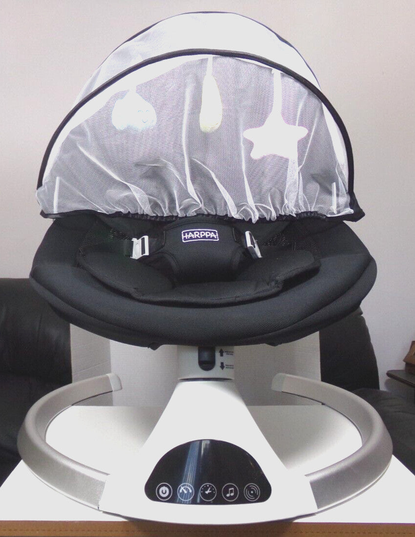 HARPPA Electric Portable Baby for Infant, Black, 5 speed Swing w/ Music Speaker