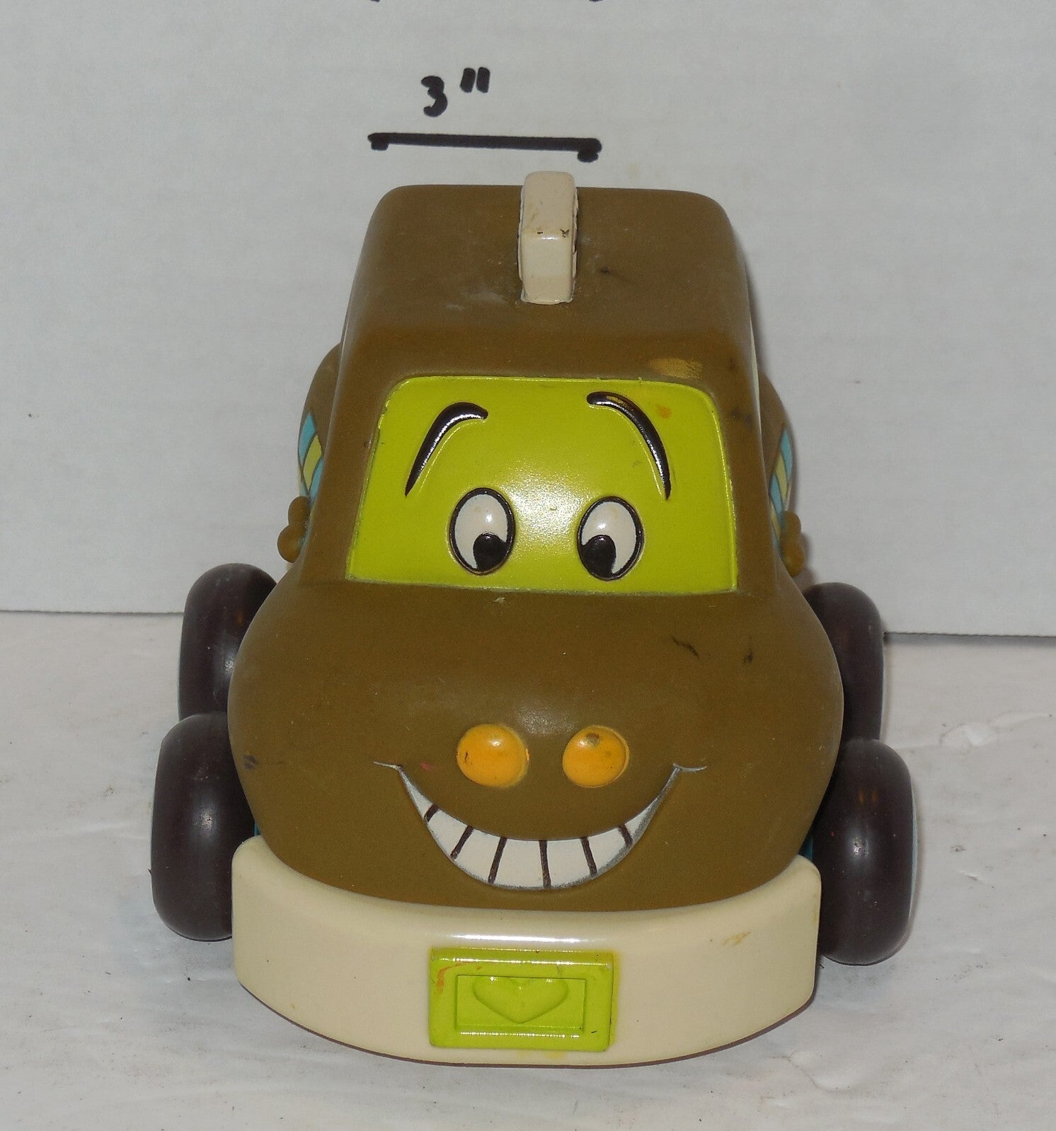 Just B. You Pull Back Friction Car Taxi Soft Rubber Car Pretend Play