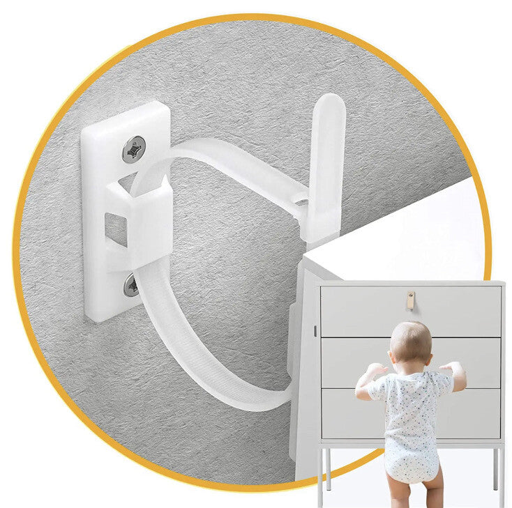 6 Pack Furniture Anchor Kit Anti-Tip Straps Baby Safety, Earthquake Safety