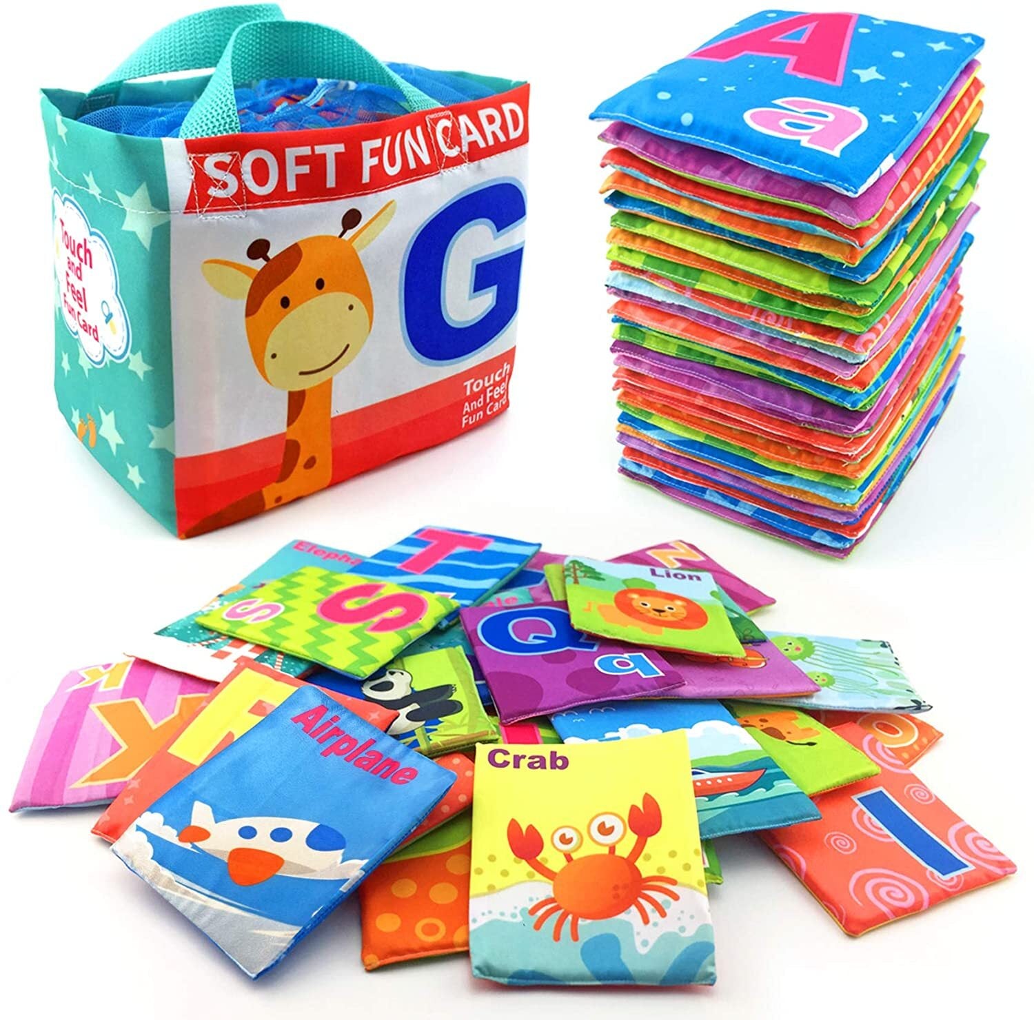 Soft Cloth Books Baby Books Bath Soft Flash Card 26-Pack for Baby Infant Toddler