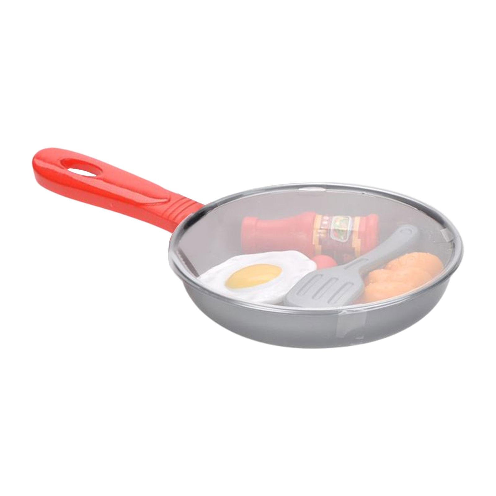 Fry Pan Toy DIY Kids Play Kitchen Toys Pretend Cooking Playset Acccessories
