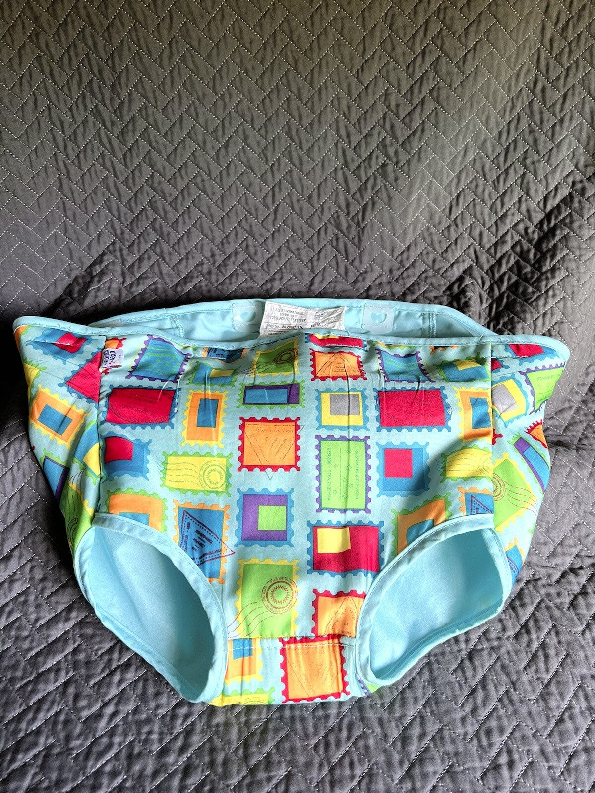 Evenflo Exersaucer World Explorer Blue Stamps Fabric Seat Cover Replacement Part