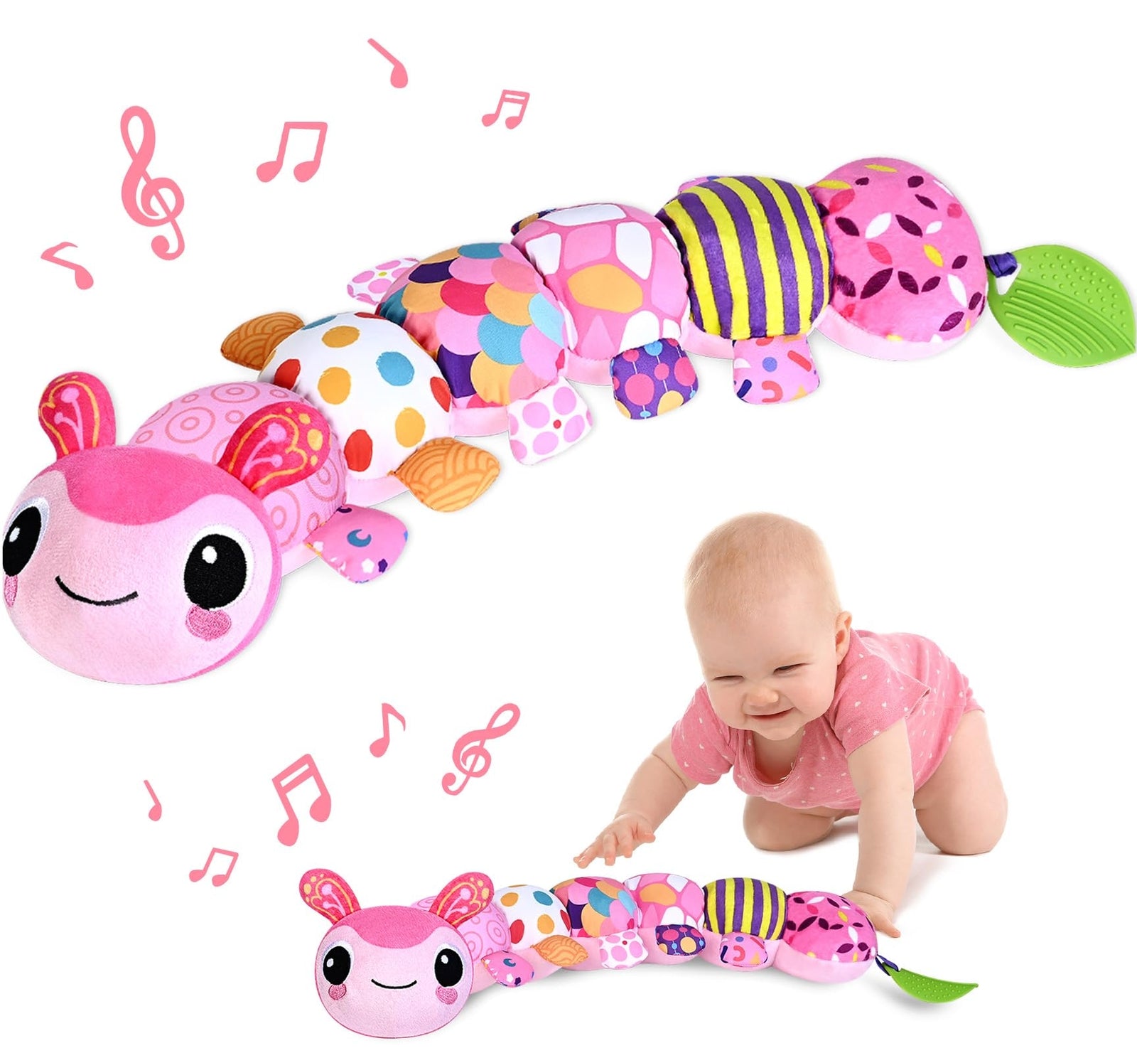 Baby Toys for 0-3-6-9-12 Months, Infant Stuffed Animal, Multi-Sensory Plush T...