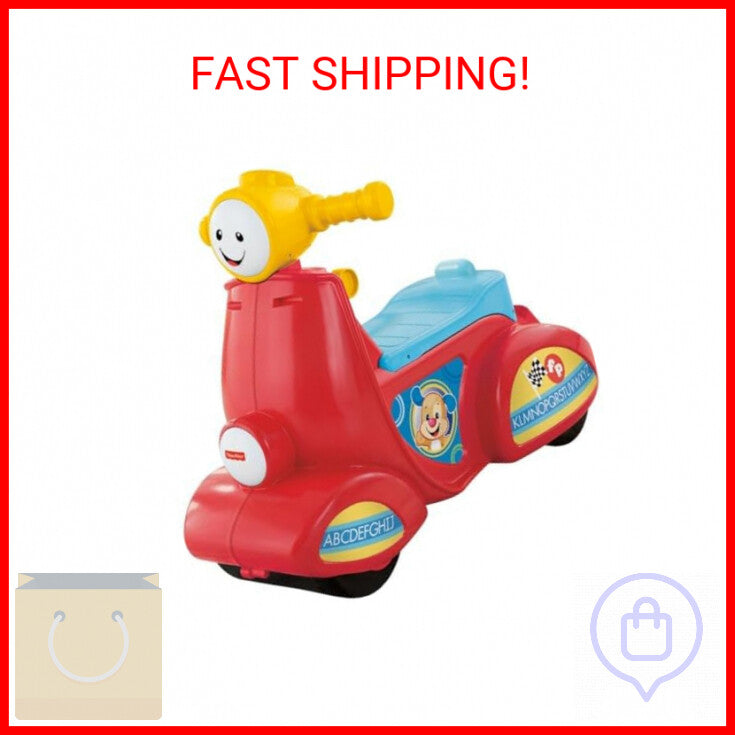 Fisher-Price Baby Learning Toy Laugh & Learn Smart Stages Scooter Ride-On with M