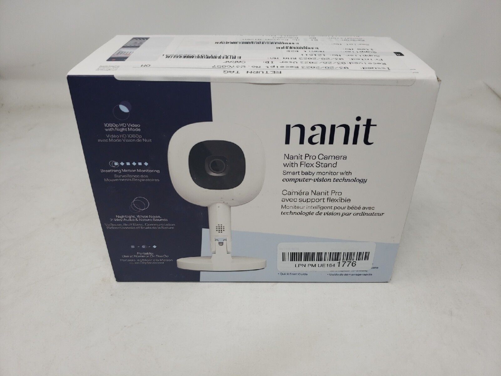 Nanit Pro Smart Baby Monitor Flex Stand 1080p WiFi Video Camera FACTORY SEALED
