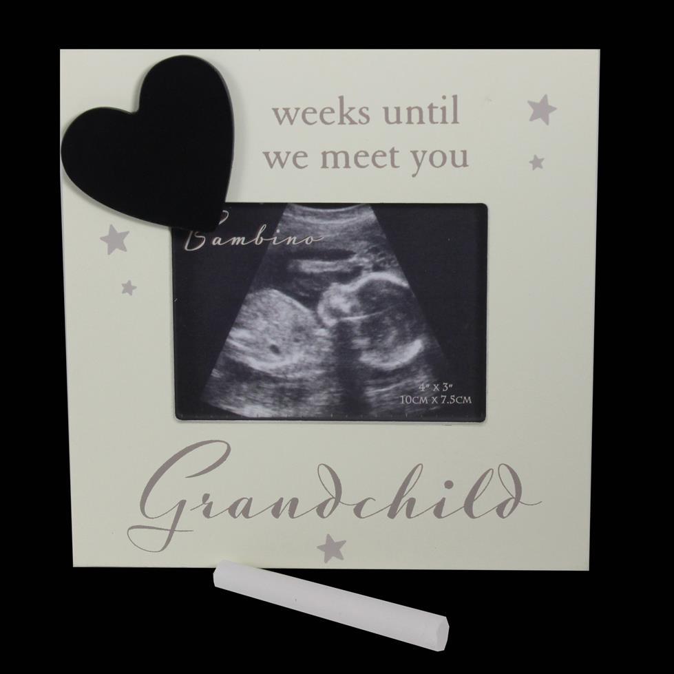 Bambino 'Week's until we meet you Grandchild' Baby's Scan Photo Frame