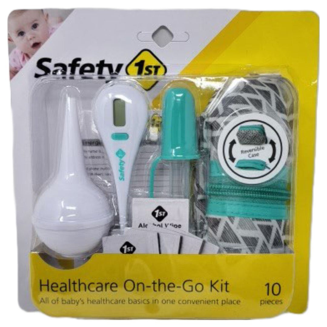 Safety 1st Healthcare On The Go Kit 10 Piece Set Thermometer Dropper Carry Case