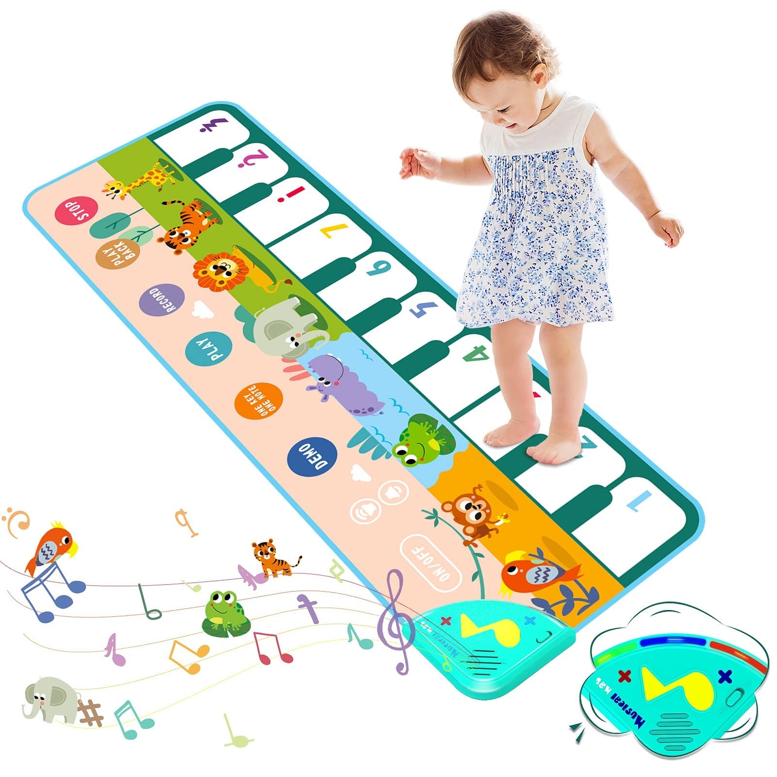 Baby Piano Mat - Jefshon 35 Music Sounds Dance Floor Mat Music Keyboard Touch...