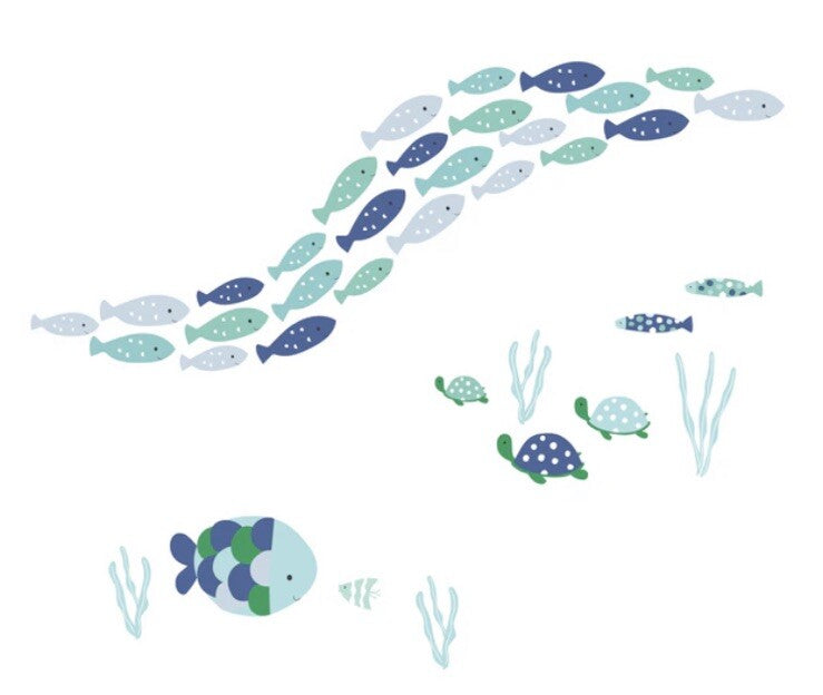 Nautical Theme Peel & stick  Wall Decals Lambs&Ivy Oceania