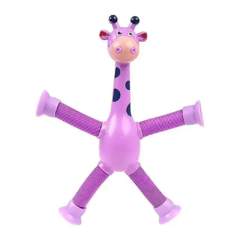 4 Pack Telescopic Suction Cup Giraffe Toy Sensory Tubes for Boys Girls Autistic 