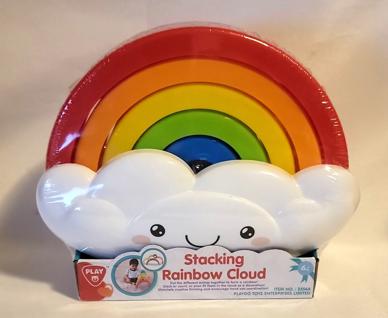 Stacking Rainbow Cloud 6+ Months Playgo Learning Developmental Toy Infant