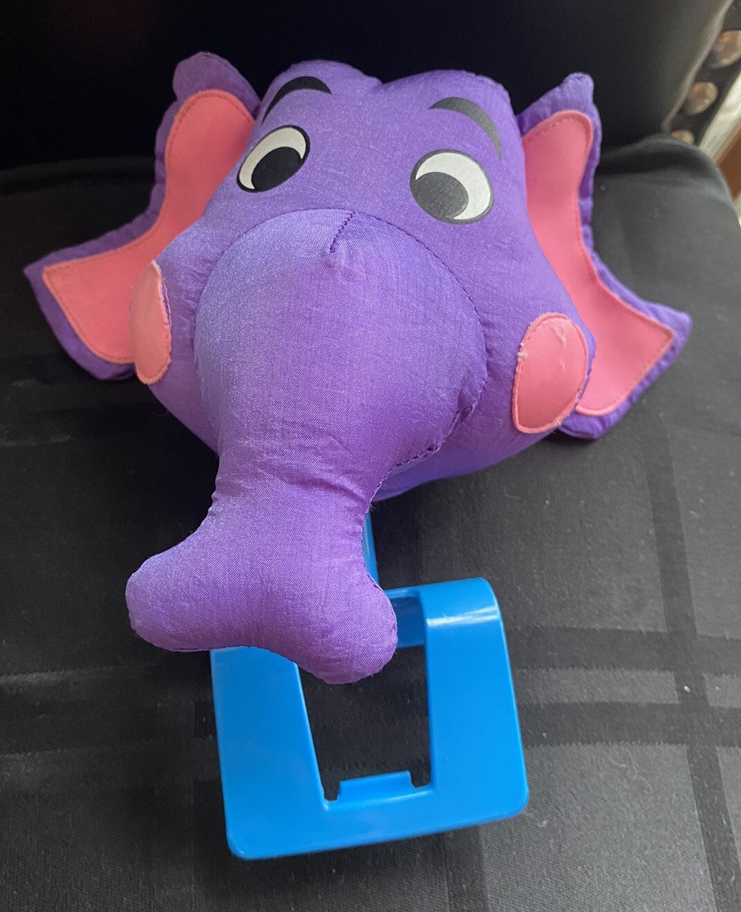 Evenflo Megasaucer Exersaucer Plush Purple Elephant Toy Attach Replacement Part