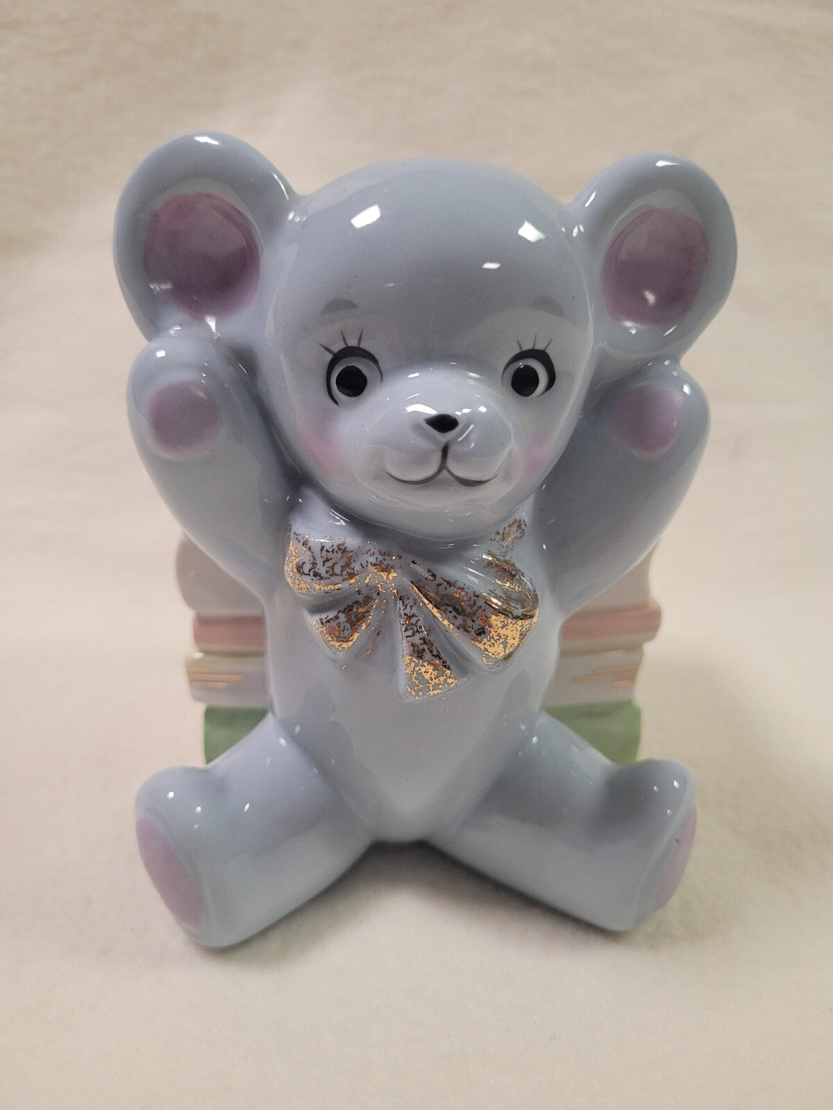 Stafford Blue Teddy Bear Nursery Ceramic Planter