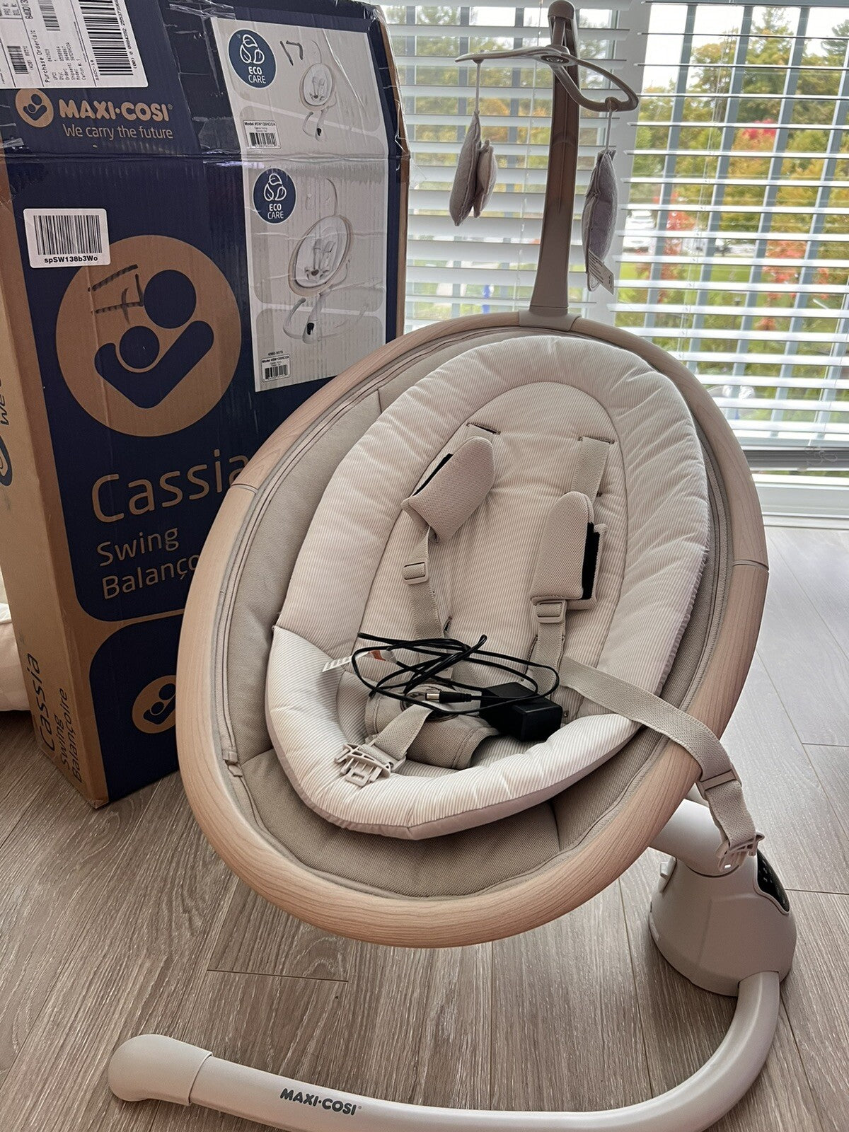Maxi-Cosi Cassia Baby Swings for Infants: Smart Portable Baby Swing 