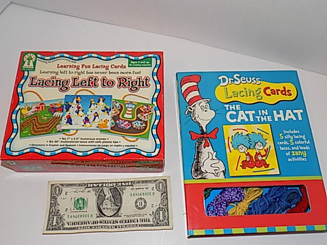 2 Educational Toys Children Early Learning Teaching Lacing Shoes Kids Games 