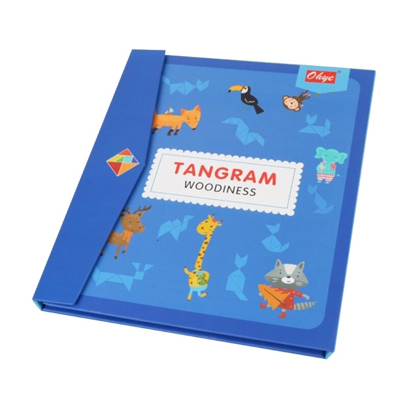 Geometric Shape Puzzles Game Educational Montessori Tangram Toy