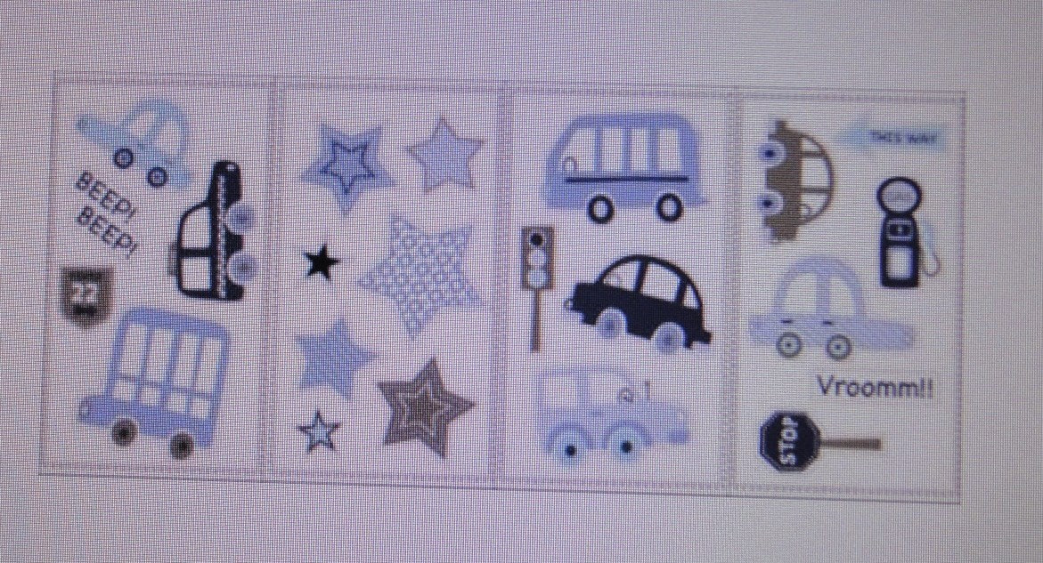 Small Wonders Wall Decals - Stars, Cars Style # 21970KM