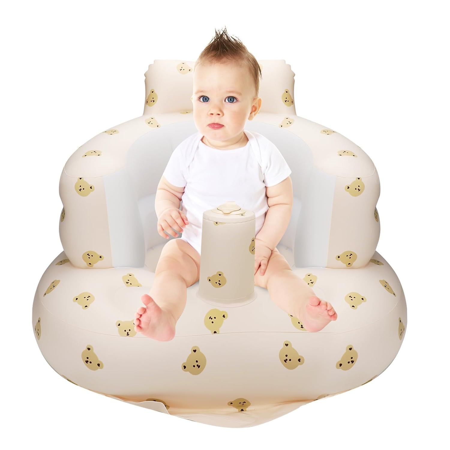 Inflatable Baby Support Seat for Shower Chair Air Pump (Bear Head)