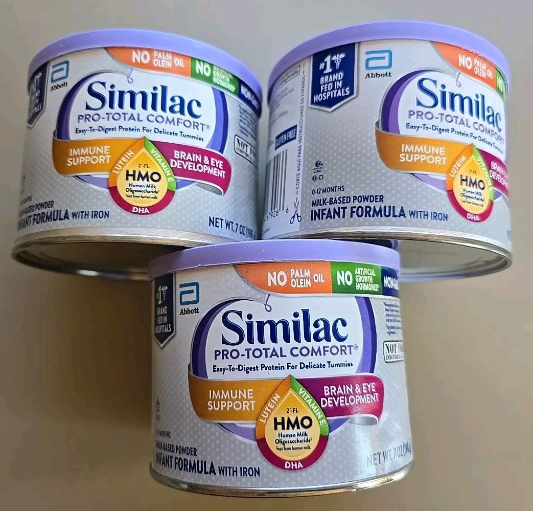 3-Pack Similac PRO-TOTAL COMFORT Infant - Promo 7oz Cans - NEW exp 4/25