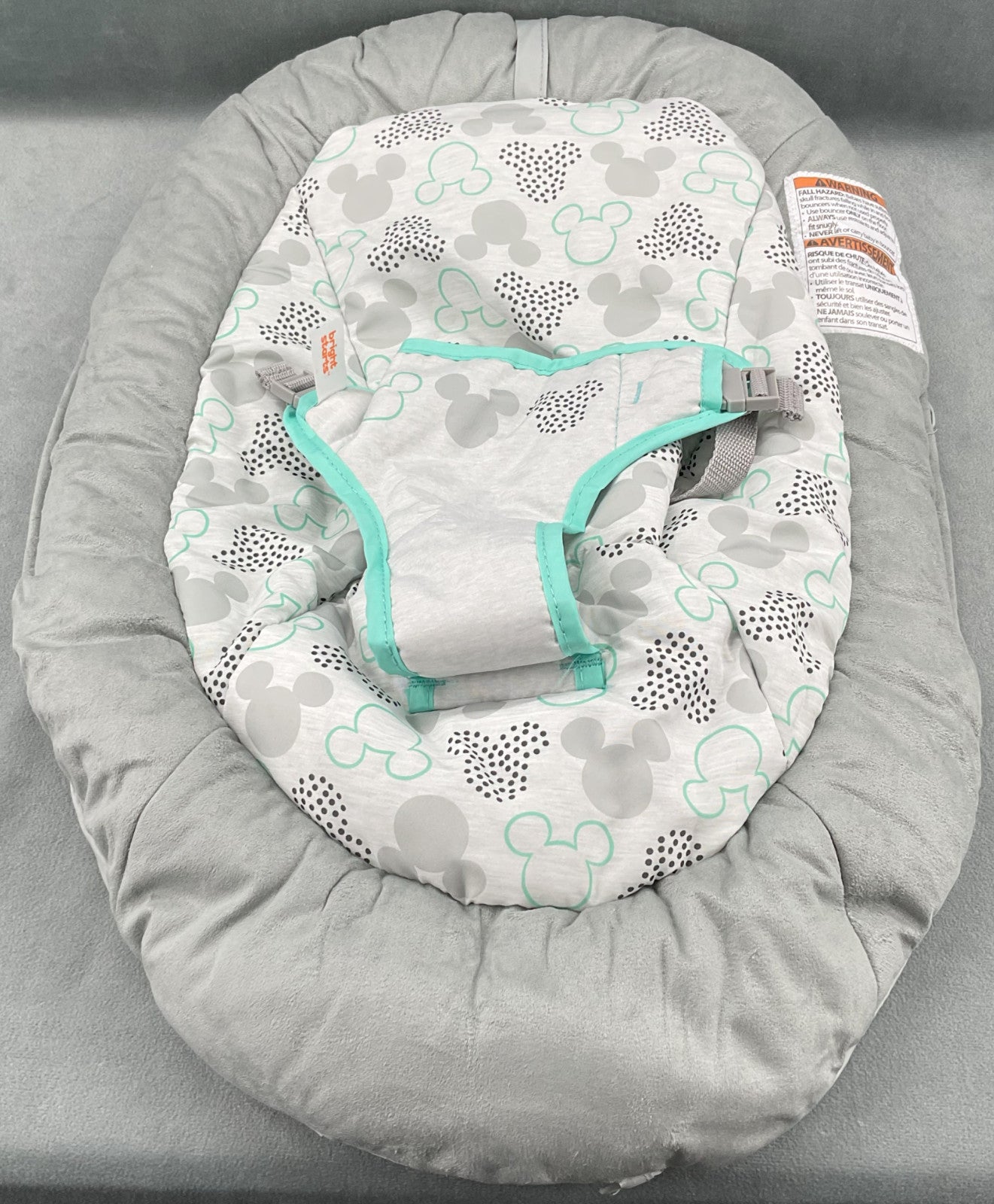 Bright Starts Mickey Mouse Bouncer Cloud Scape Replacement Fabric Seat Cover