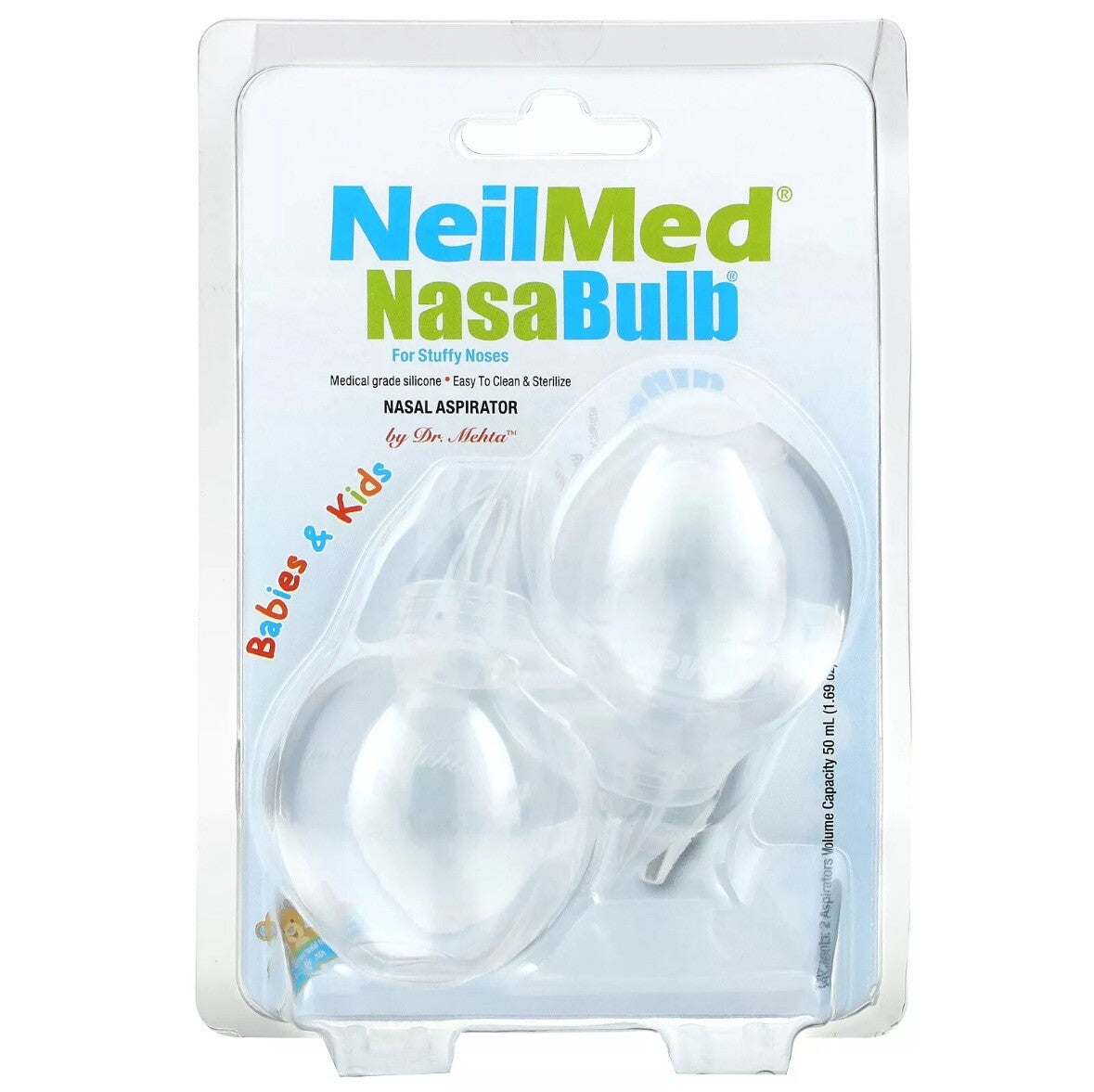 Babies & Kids, NasaBulb, Nasal Aspirator, 2 Aspirators, 1.69 oz (50 ml) Each
