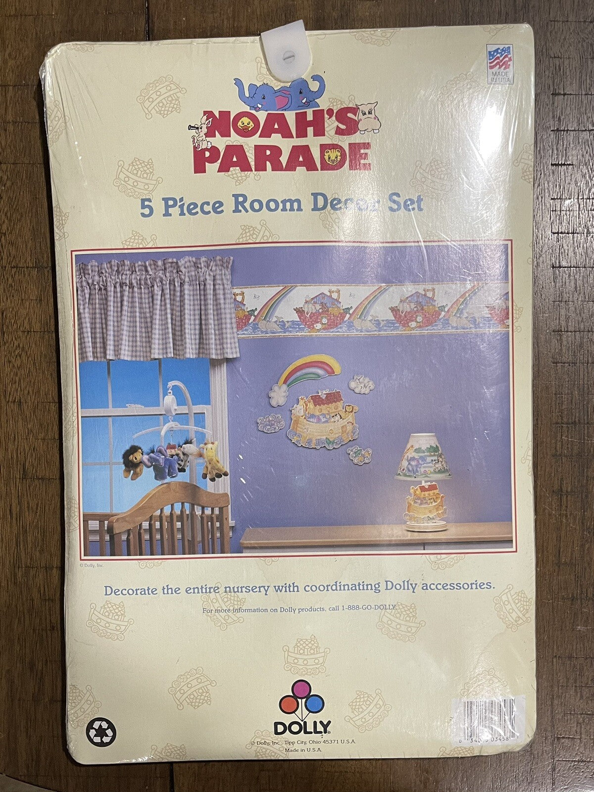NEW VTG Noah's Parade by Dolly, Nursery Room Wall Decor Plaques 5 Piece USA~Rare