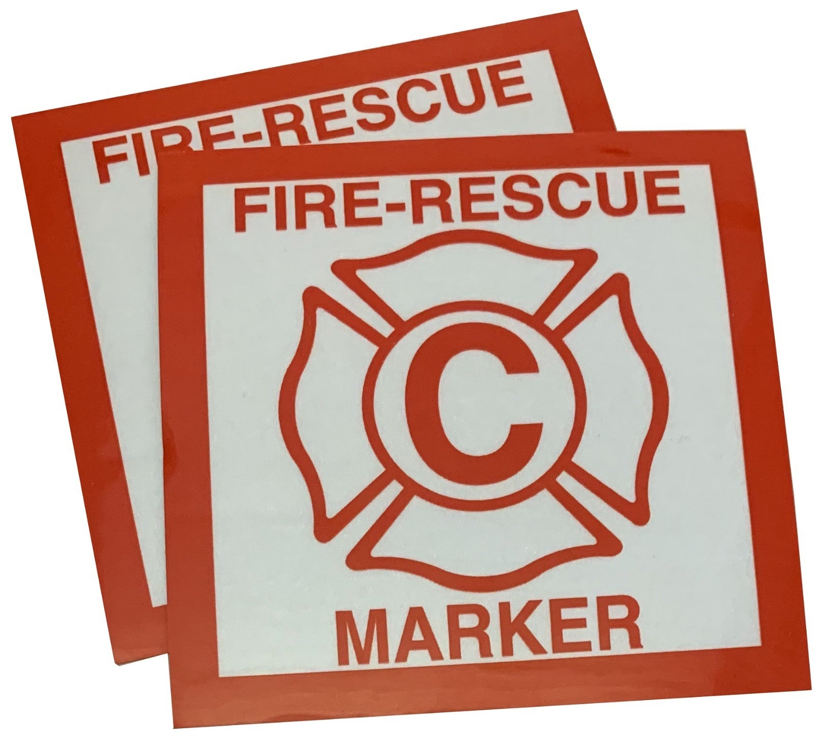 2 Pack Child Fire Rescue Marker Window Decals Alert Fireman of Children - 600E