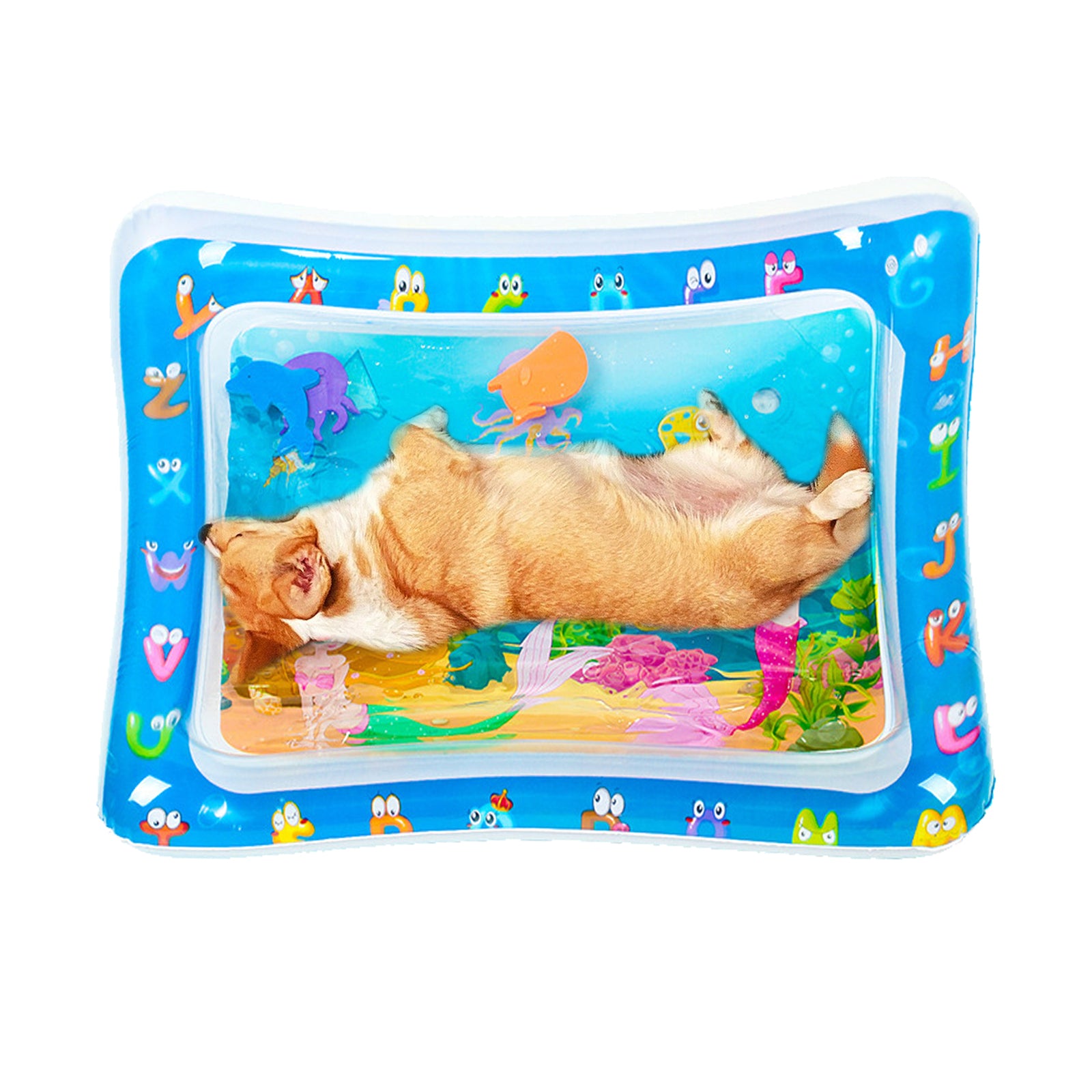 Water Play Mat Inflatable Cushion PVC Infant Sensory Tummy Water Pad Activity 