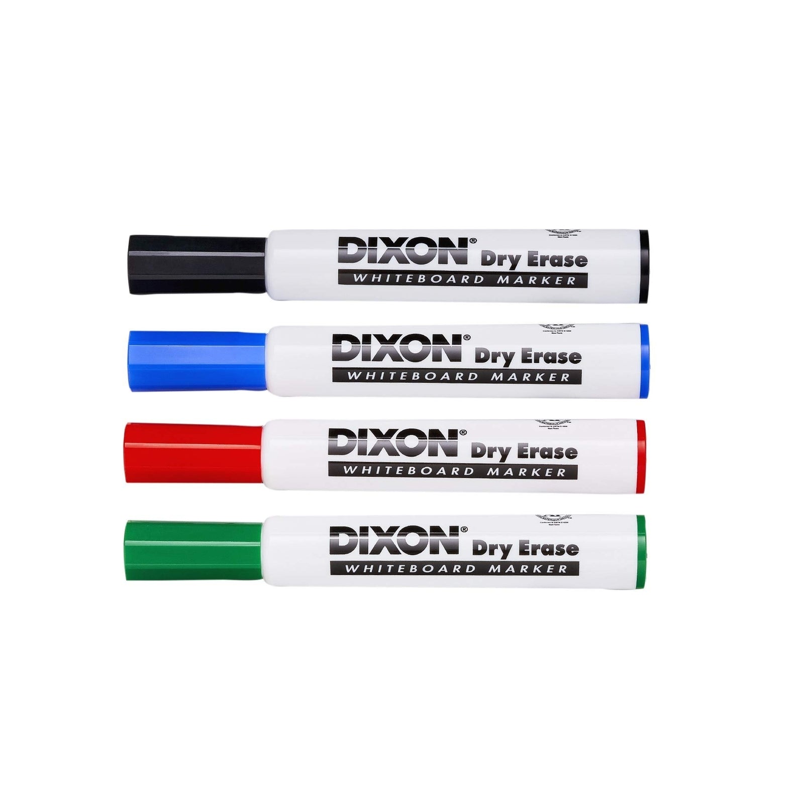 DIXON Dry Erase Markers, Wedge Tip, Pack of 4 Assorted Colors (92140)