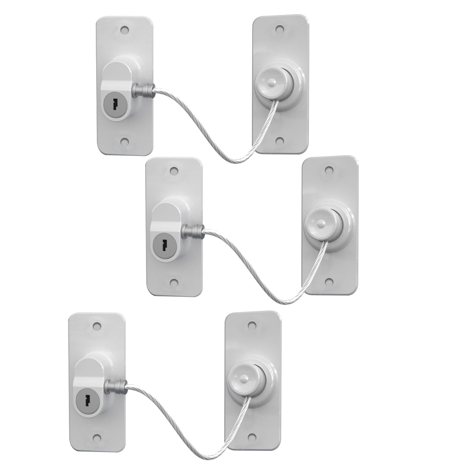 Refrigerator Lock, Fridge Lock with key, for Cabinets, Drawers, Refrigerators...