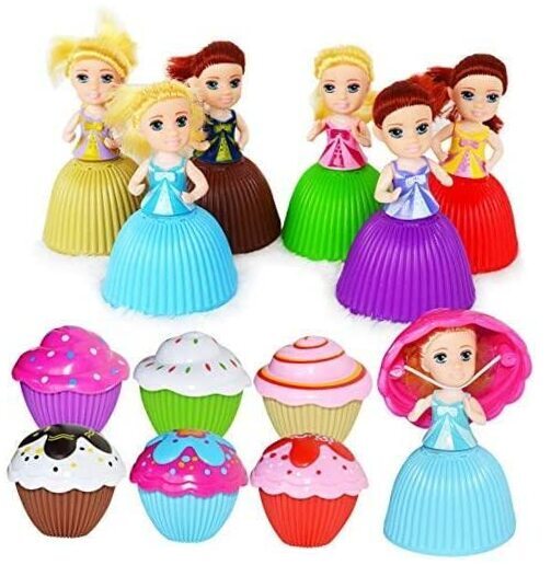 6PCS Mini Beautiful Cake Doll Toy,Surprise Transforming Scented Princess Dolls 