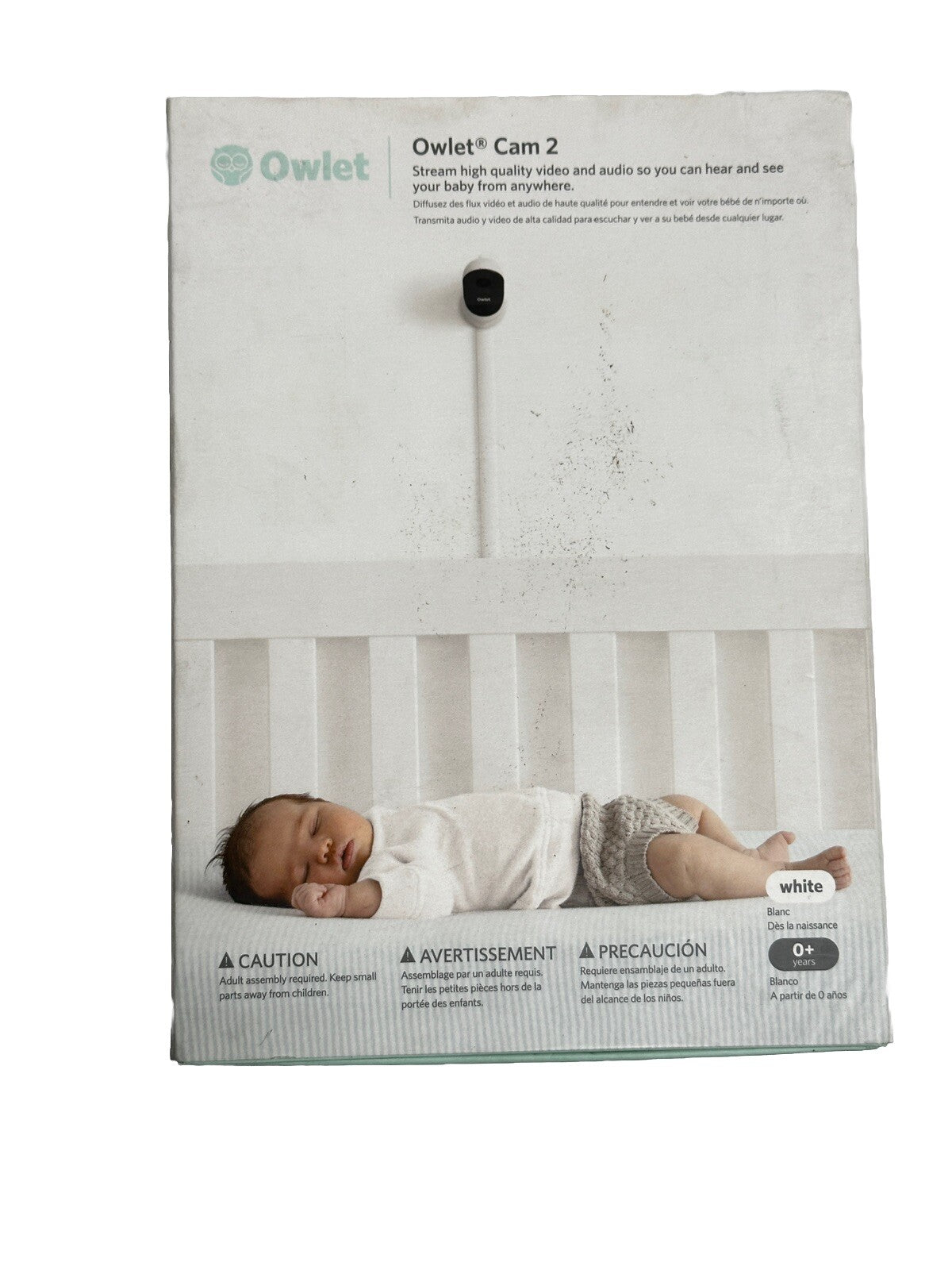 Owlet Cam 2 Smart Baby Video Monitor White VIPRB-BC06NNBBJ Baby Monitor Open Box