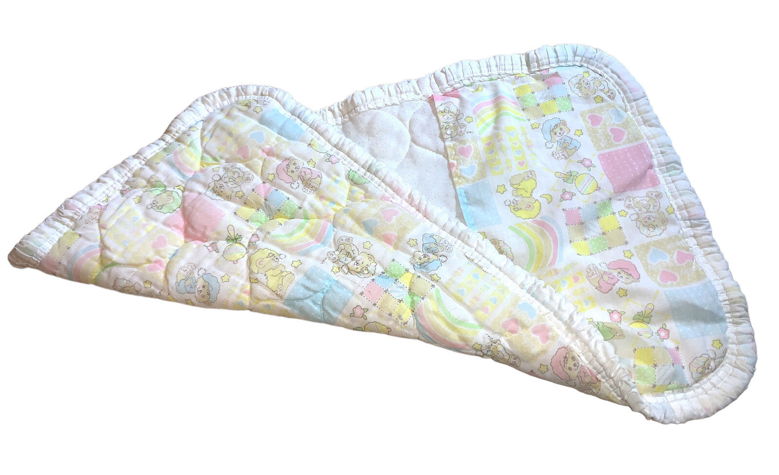 Vtg Fisher Price Sleepy Time Teddy Bears Quilted Baby Seat Cover