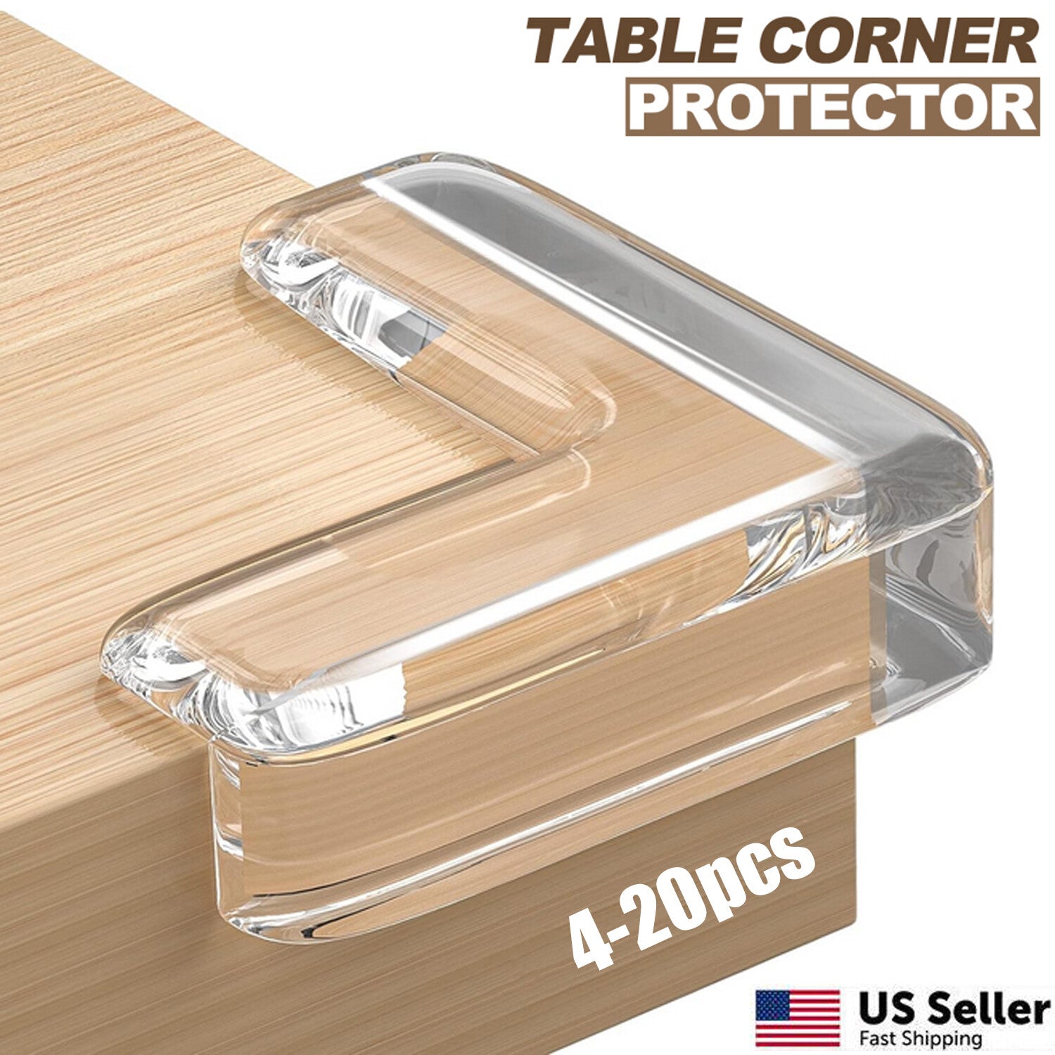 4-20pc Safety Desk Table Edge Cushion Cover Protector Corner Guard For Baby Kids