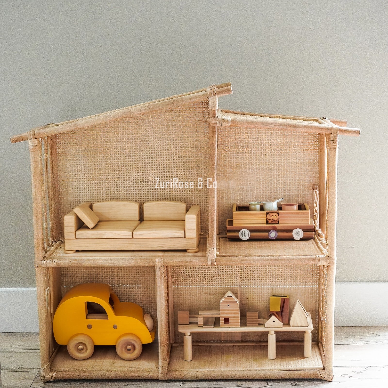 XL KIDS RATTAN DOLL HOUSE | KIDS PLAY HOUSE | RATTAN FURNITURE | DOLLS AND TOYS