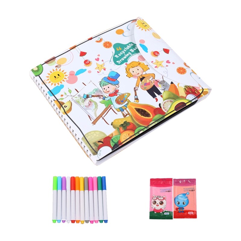 Cartoon Drawing Book Doodle Pad Portable Mess-free Learning Toy Child