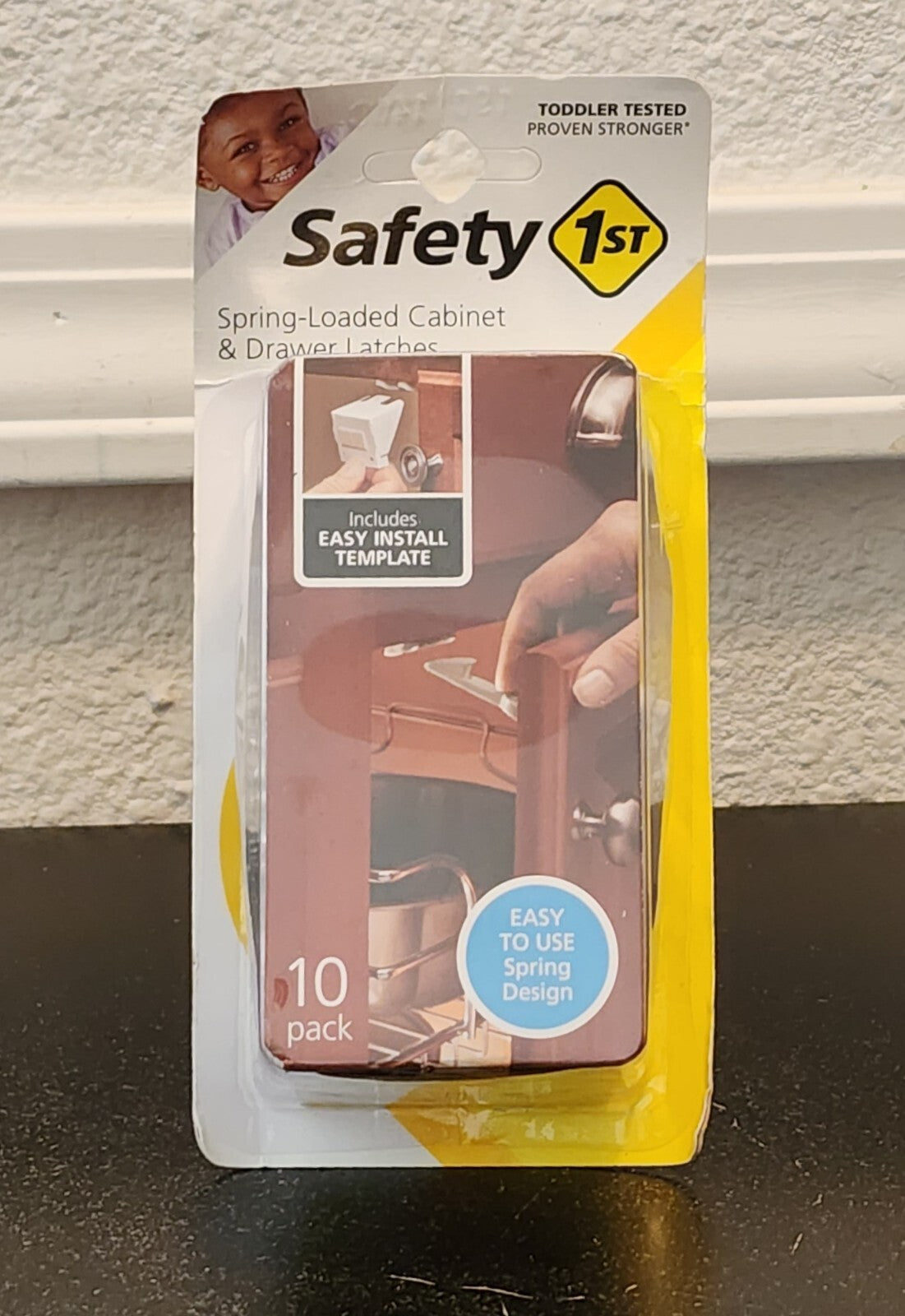 " NIP " Safety 1st 10 Pack Spring Loaded Cabinet & Drawer Latches " BABY SHOWER