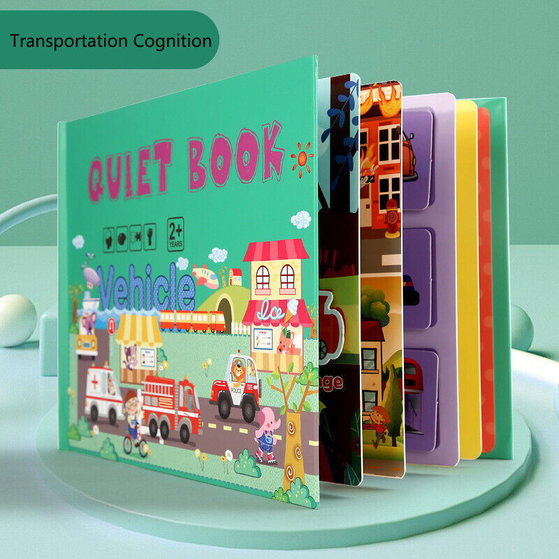 Preschool Learning Quiet Book for Toddlers, Montessori Activity Toys Busy Book