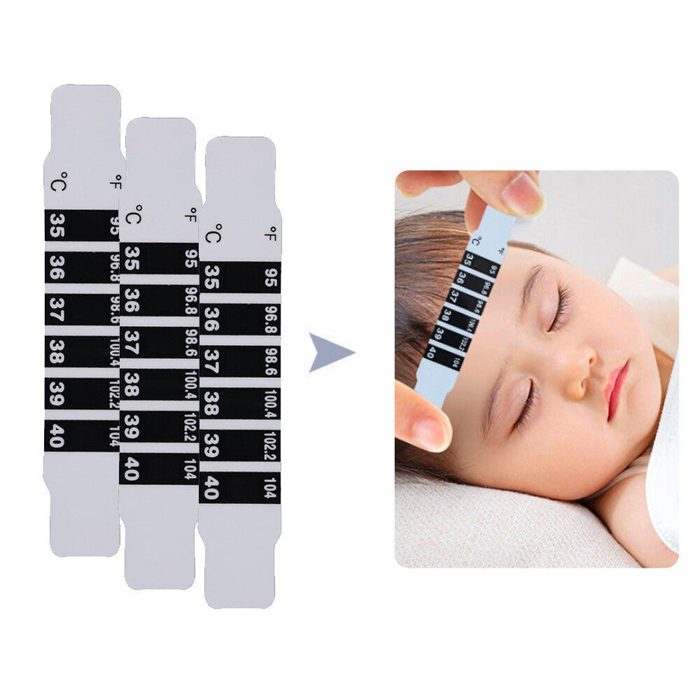 10pcs Baby Thermometer Reusable Infant Child  Forehead Care Health Fever Strip