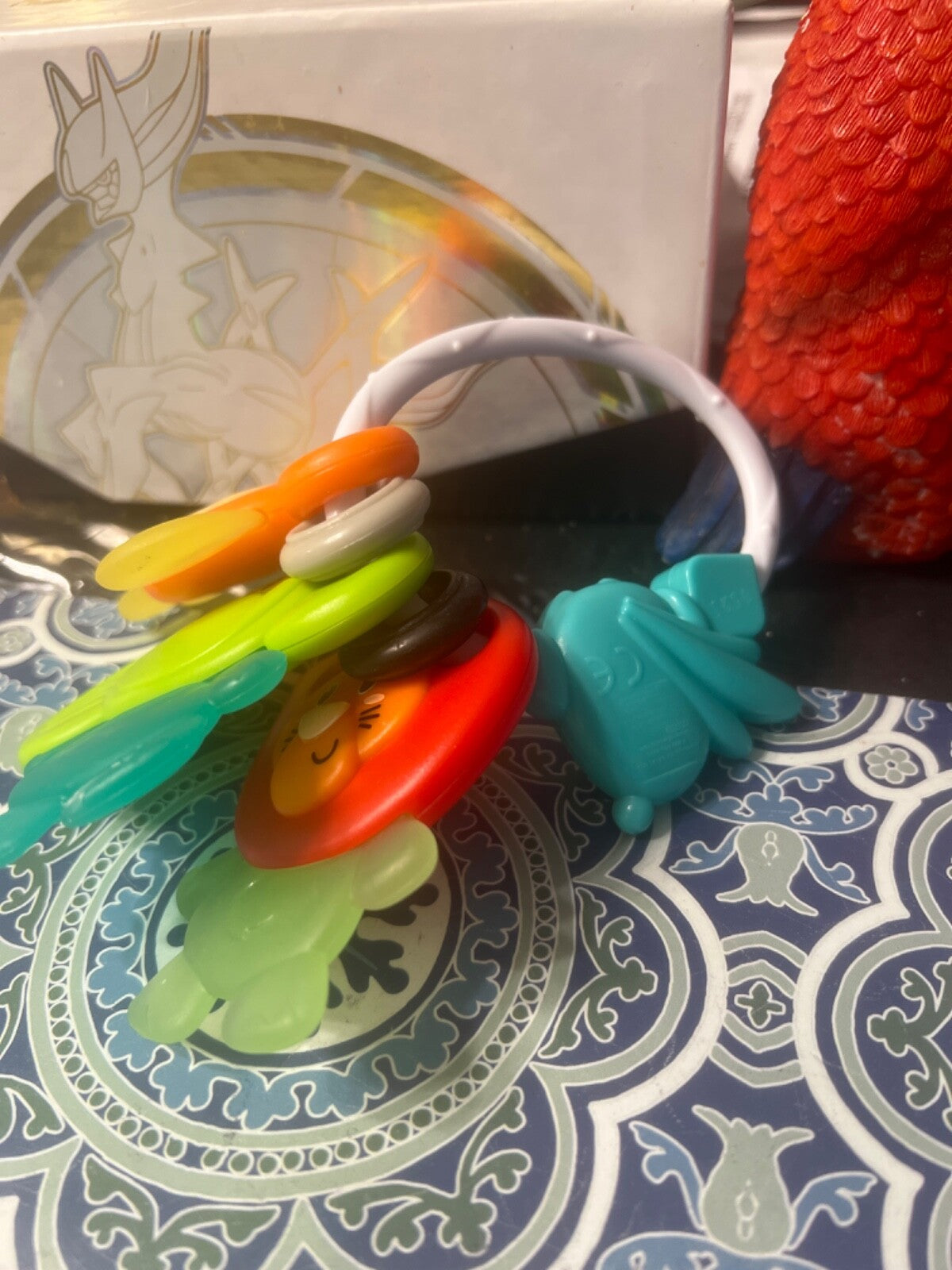 Animals Keys Rings Baby Infant Rattle Teether Toy Colors Turtle Frog Elephant