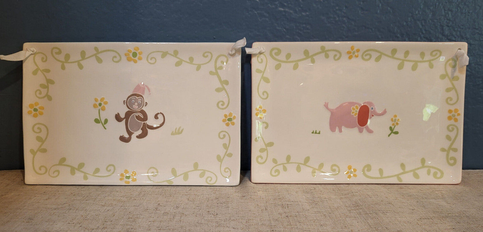 Jill Rosenwald Baby Nursery Ceramic Wall Decor  2 Piece Set By Magenta Childrens