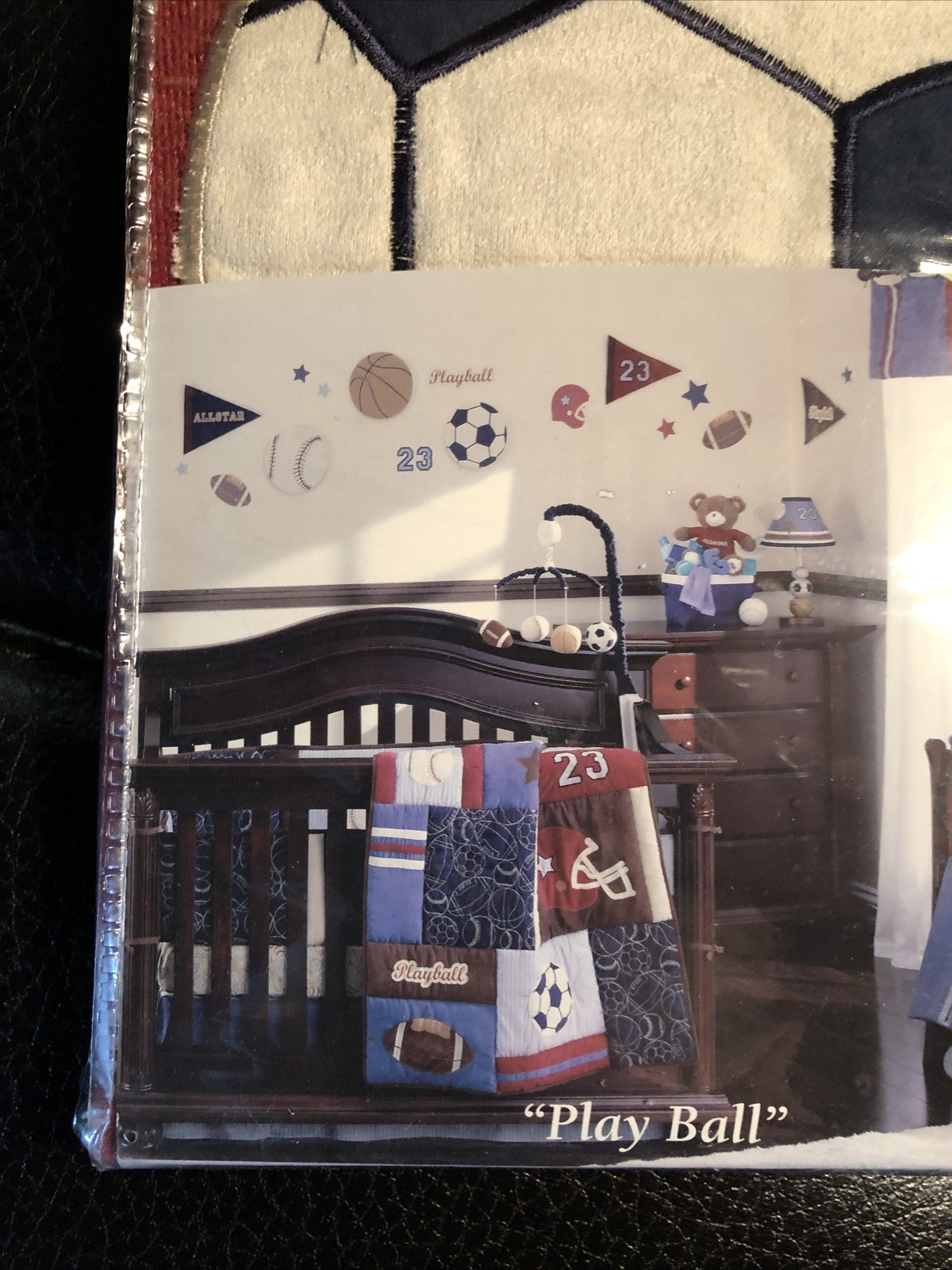 NEW Play Ball Window Valance by NoJo 60 X 14 Baby-Youth Nursery Sports Theme