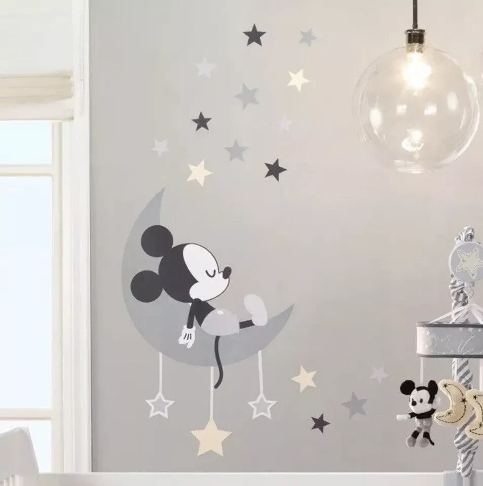 Disney Baby Mickey Mouse Gray & Yellowl Wall Decals by Lambs & Ivy 64.6x52.7