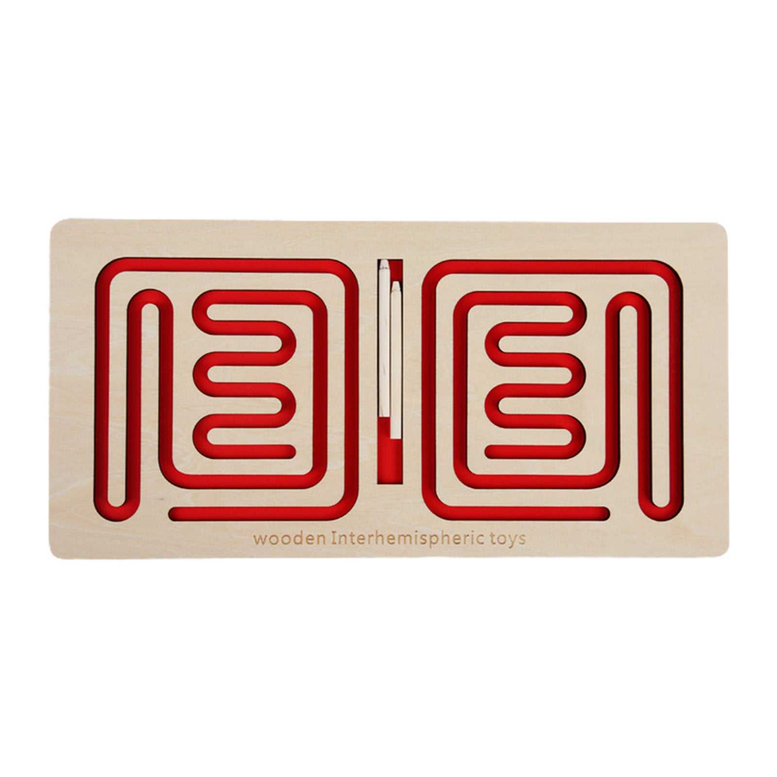 Left And Right Brain Training Toys Wooden Tracing Pen Trajectory
