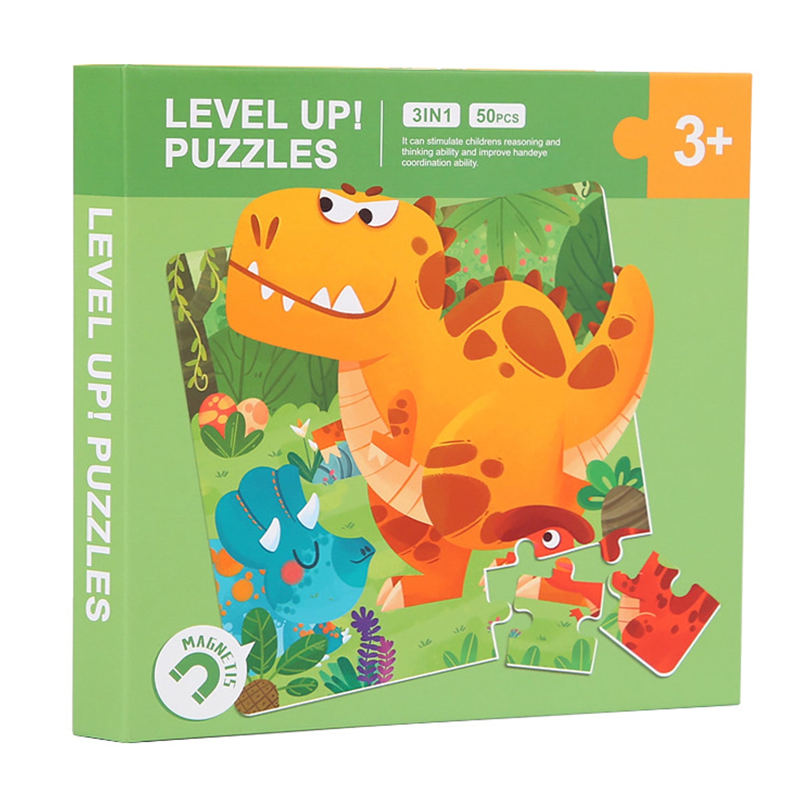 Kids Magnetic Puzzle Book Dinosaur Panda Giraffe Animal Learning Game 