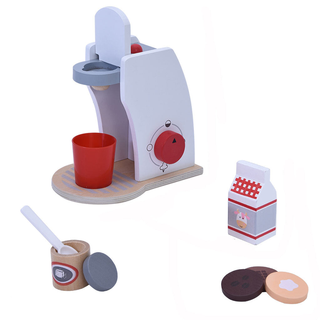 1/3/5X Little Town Wooden Simulation Coffee Maker Creative Children Toy Have Fun