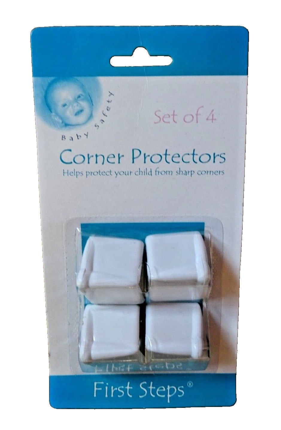 4 White Pack Baby Kids Safety Desk Corner Protector Table Shelf Edge Cushions