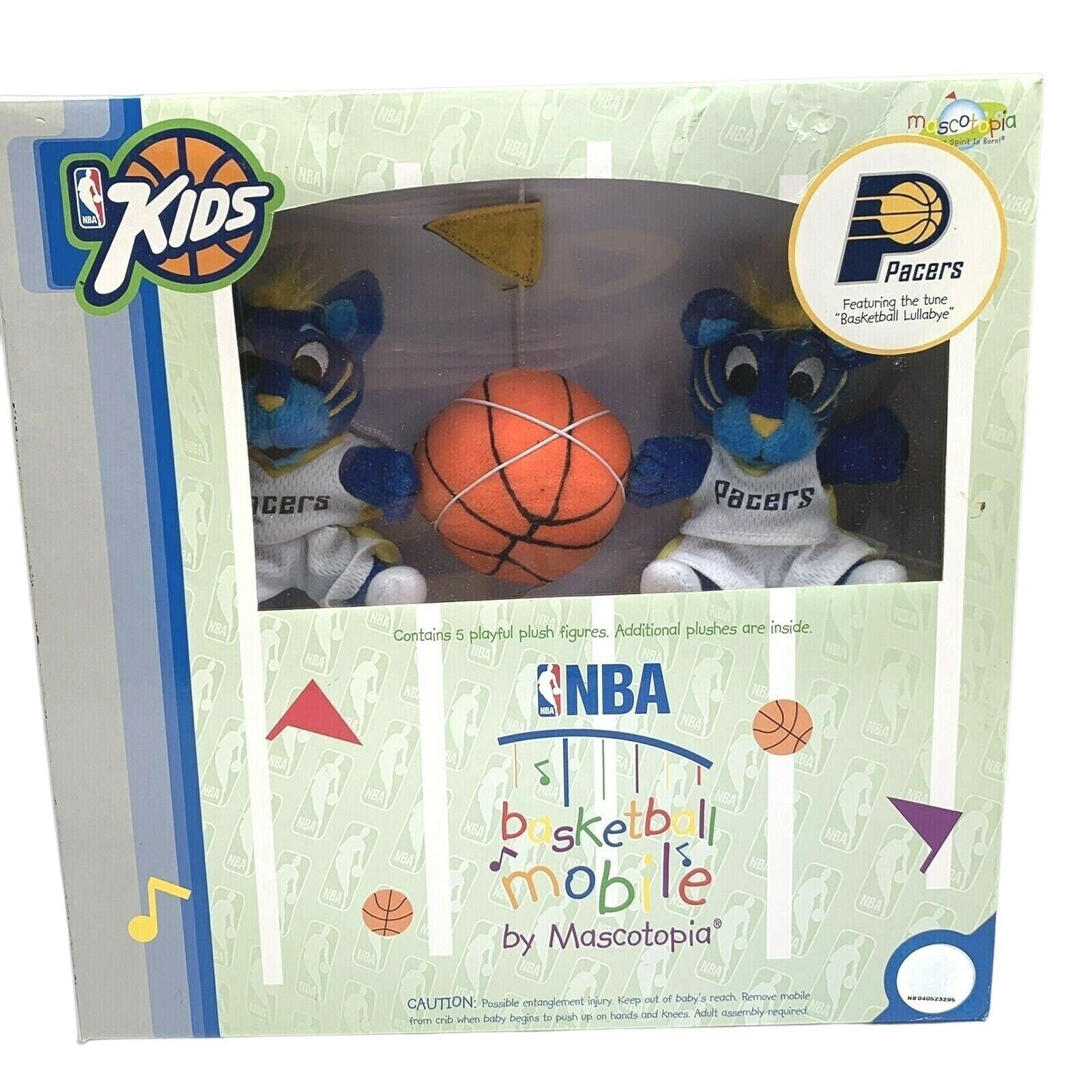 NBA Basketball Baby Mobile Indiana Pacers Mascotopia Plush Players Lullabye NIB
