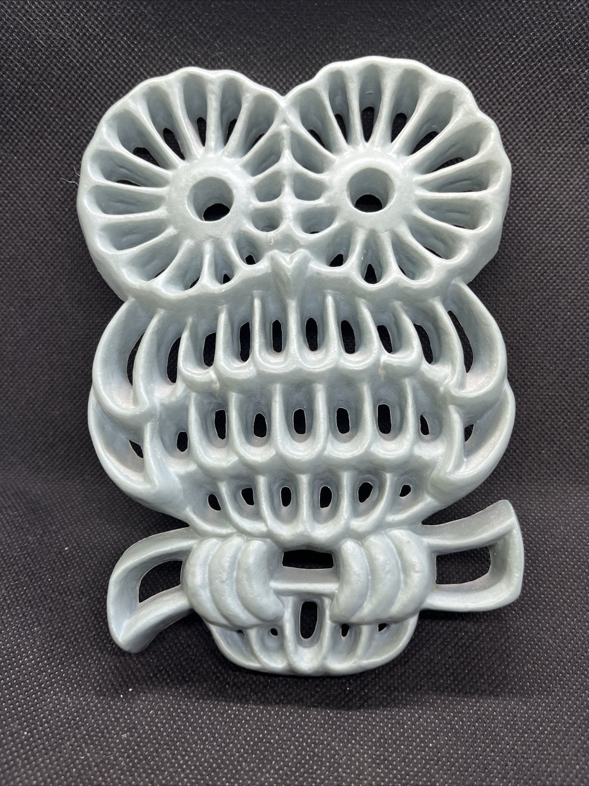 Vintage HODA Baby Blue Owl Wall Decor 1982 Made In USA