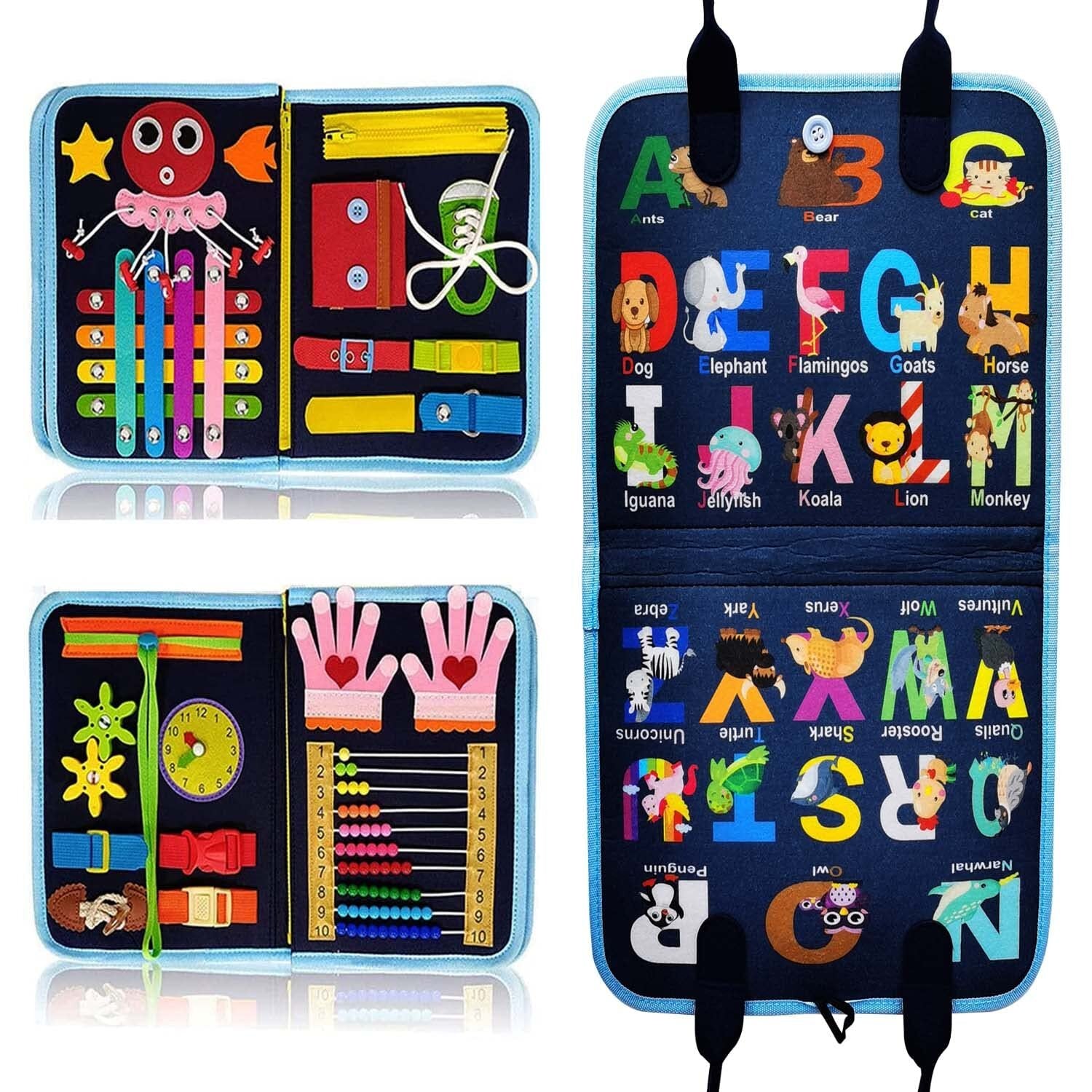 Montessori Busy Board Toys for Toddlers,Educational Preschool Activity Book f...